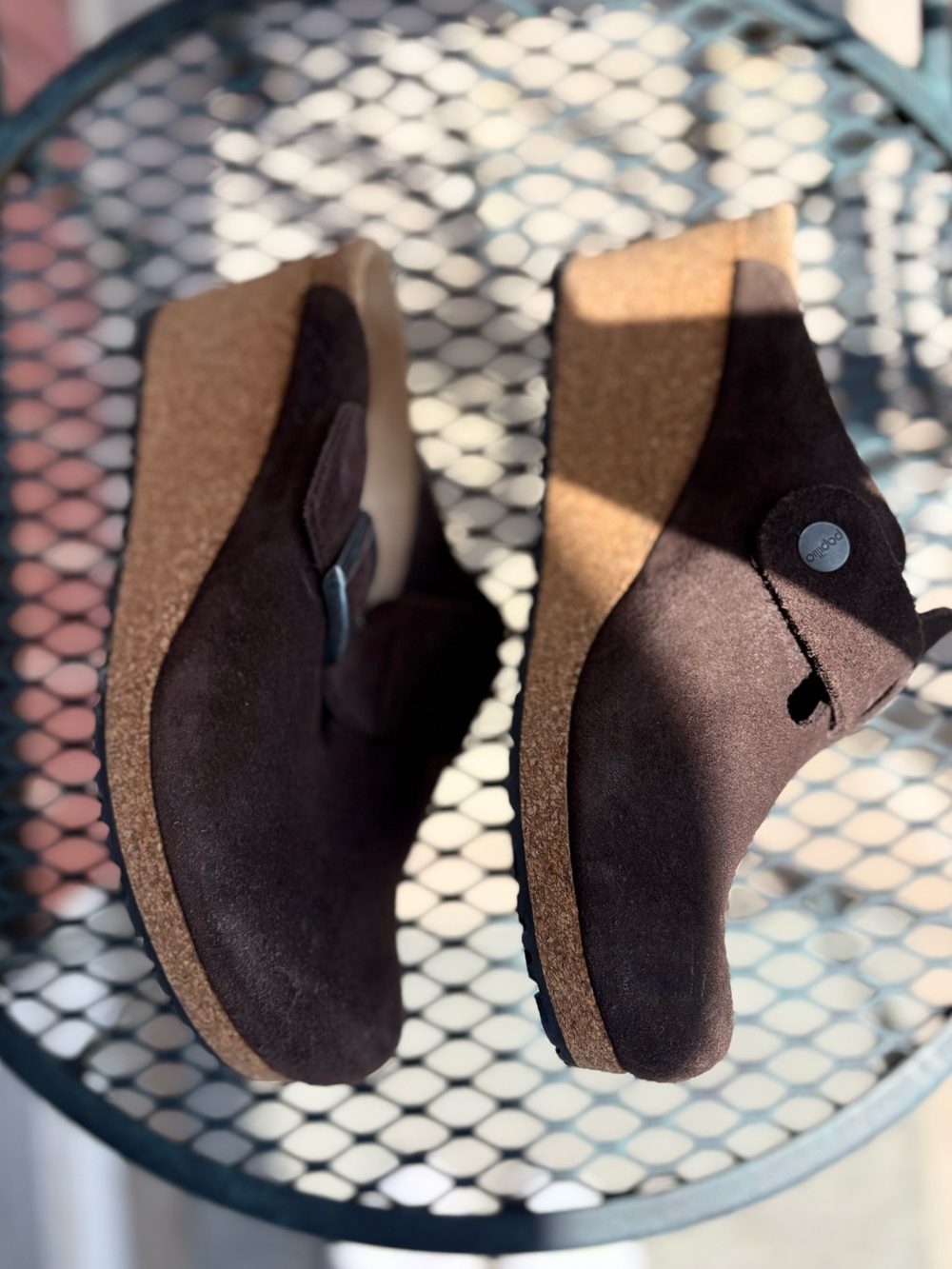 Birkenstock Papillo Women's Brown Suede Wedge Clogs